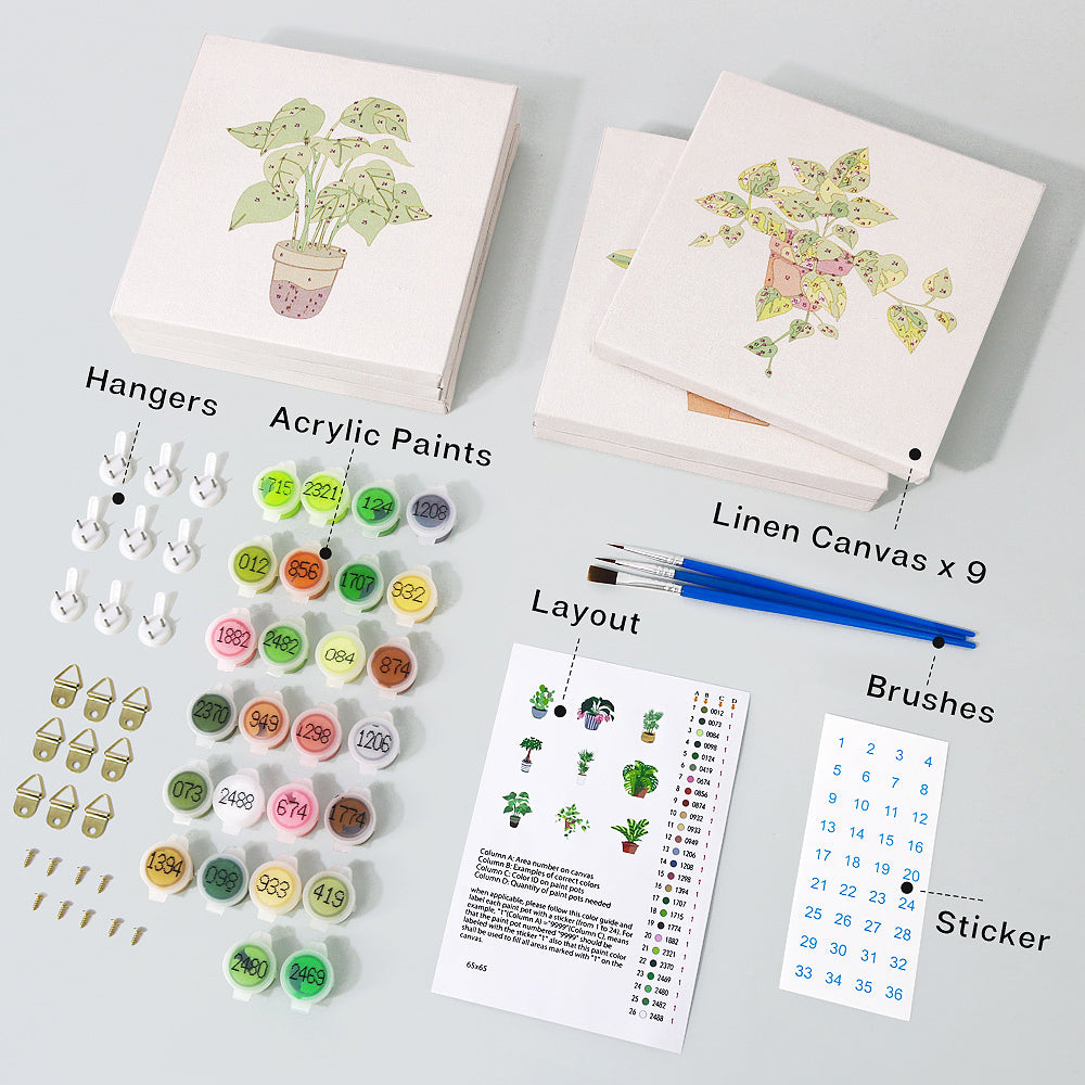 Green Plants (Set of 9)