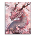 Dragon de fleurs de cerisier - Peinture par numéros