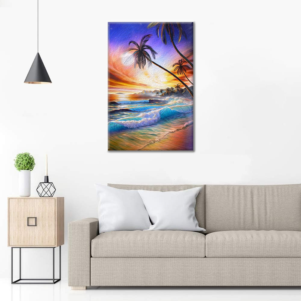 Plage tropicale - Peinture par numéros