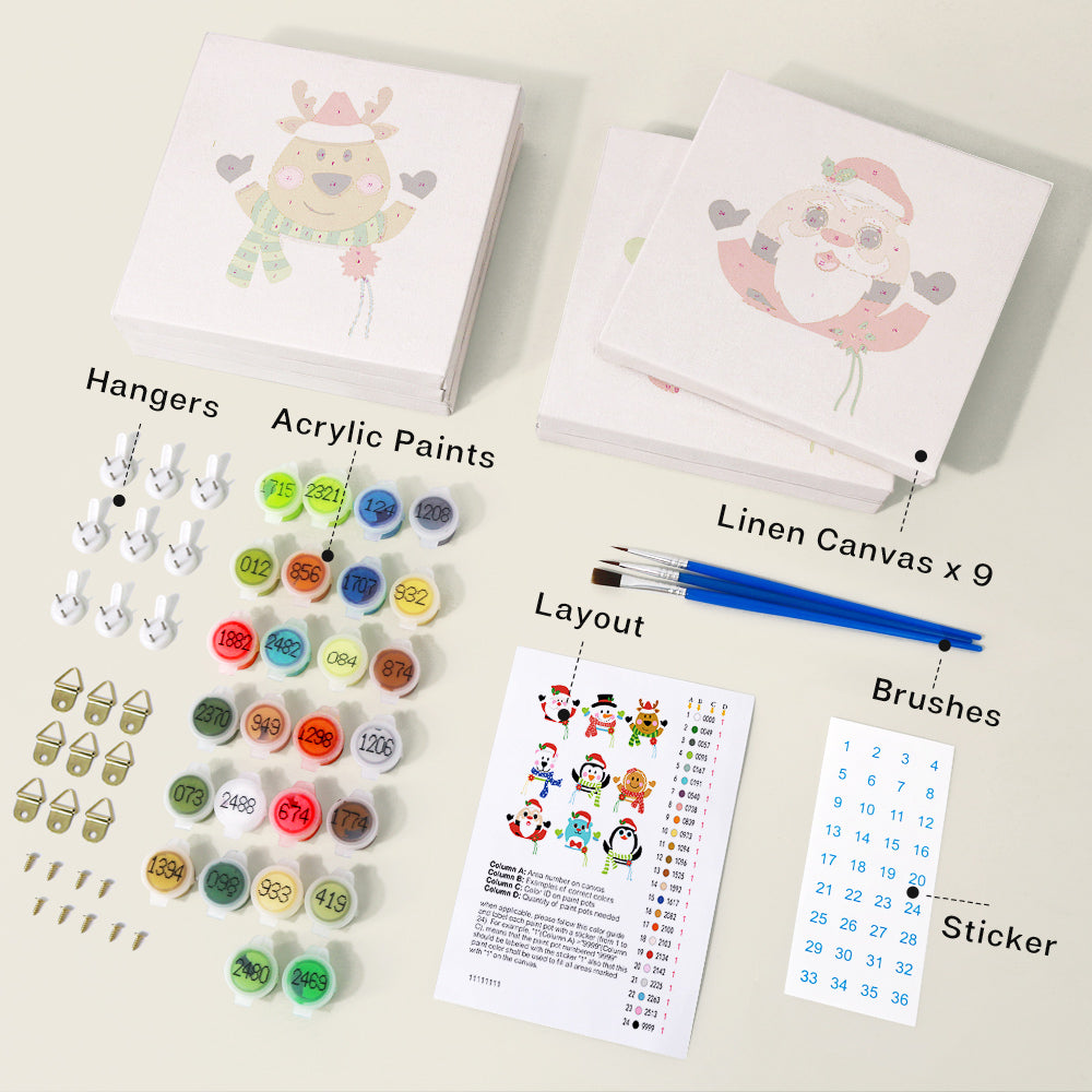 Christmas Animals (Set of 9)