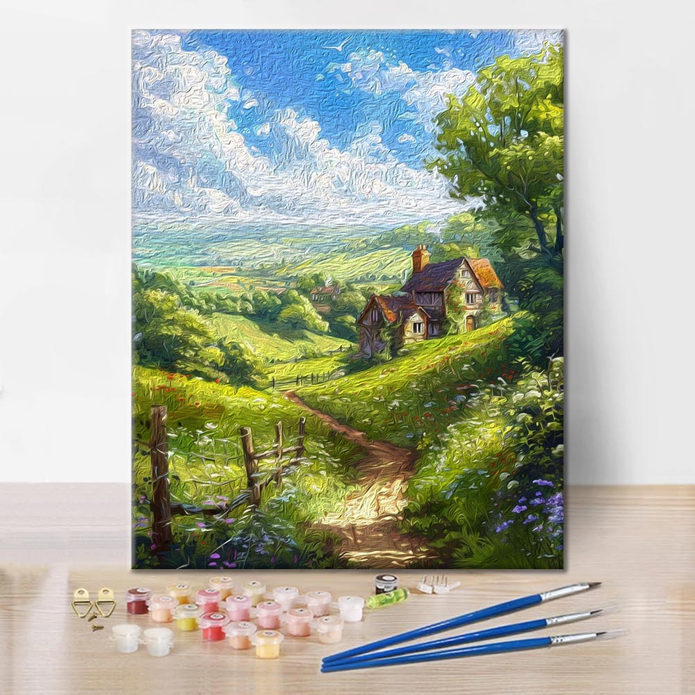 La vie du village - Peinture par numéros