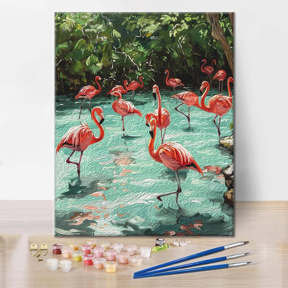 Flamants roses - Peinture par numéros