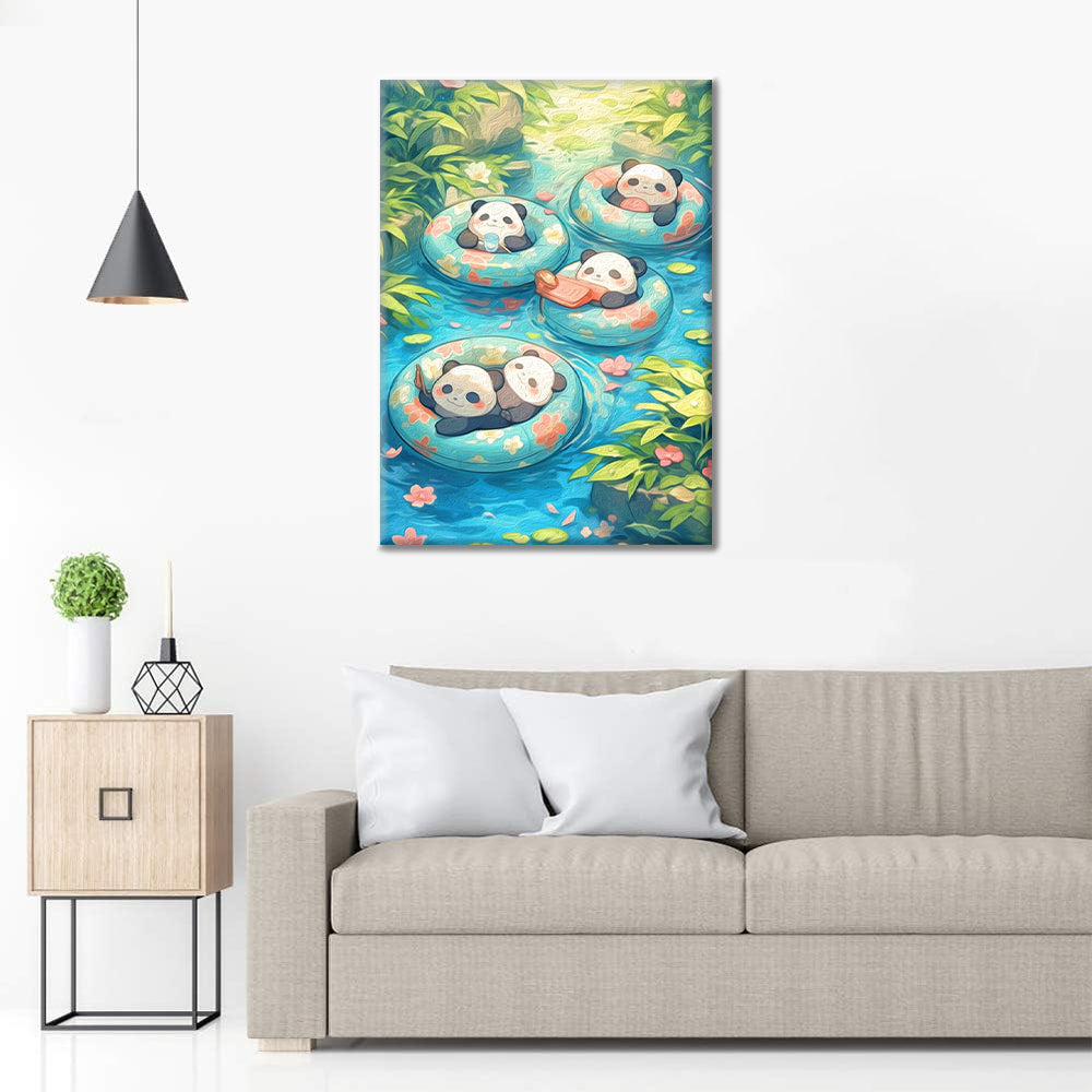 Panda mignon - Peinture par numéros