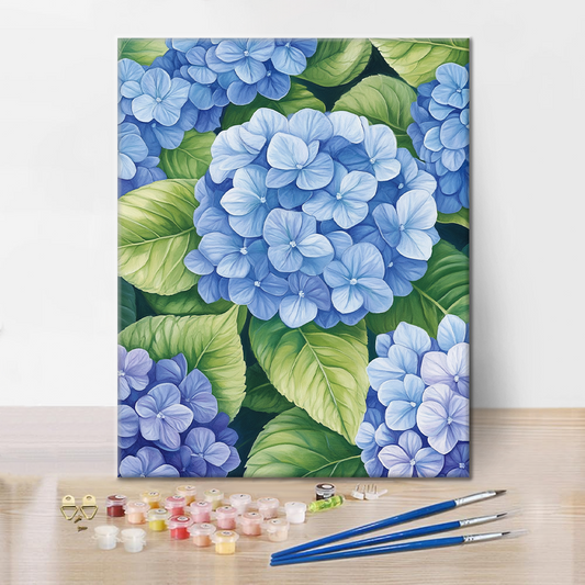 Clustered Hydrangeas - Paint by Numbers