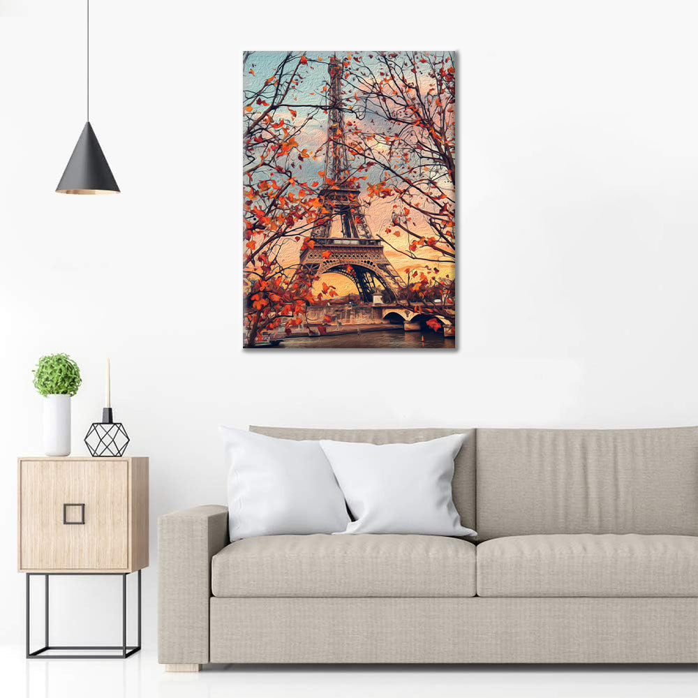 Feuilles d'automne de Paris - Peinture par numéros