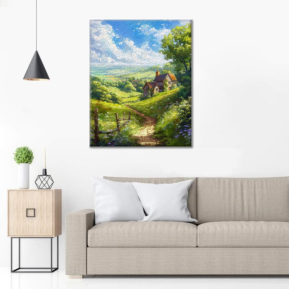 La vie du village - Peinture par numéros