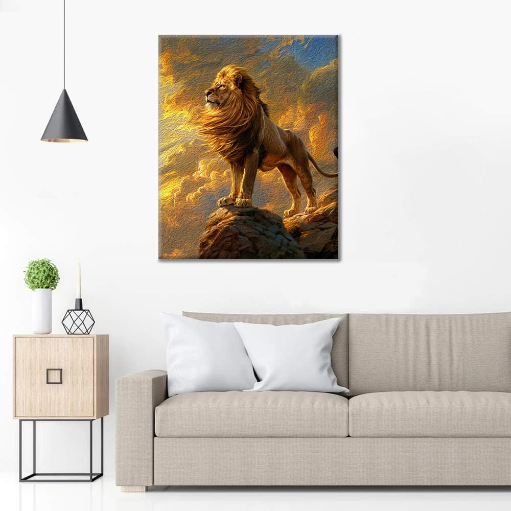 Lion majestueux - Peinture par numéros