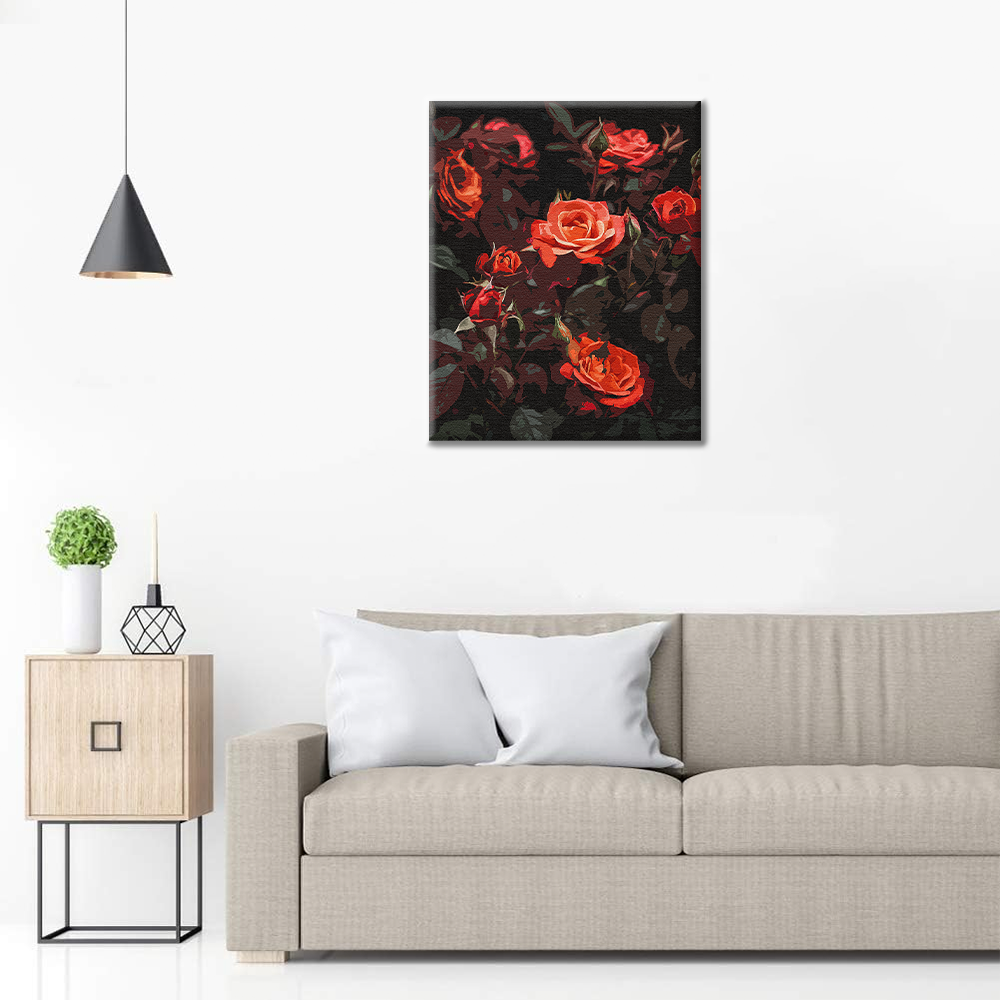 Élégance pourpre - Peinture par numéros