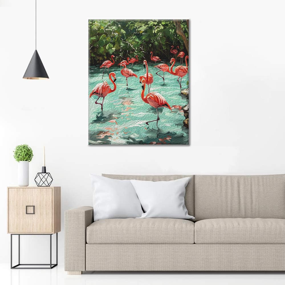 Flamants roses - Peinture par numéros