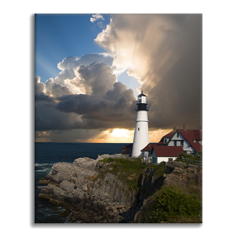 Phare solitaire - Peinture par numéros