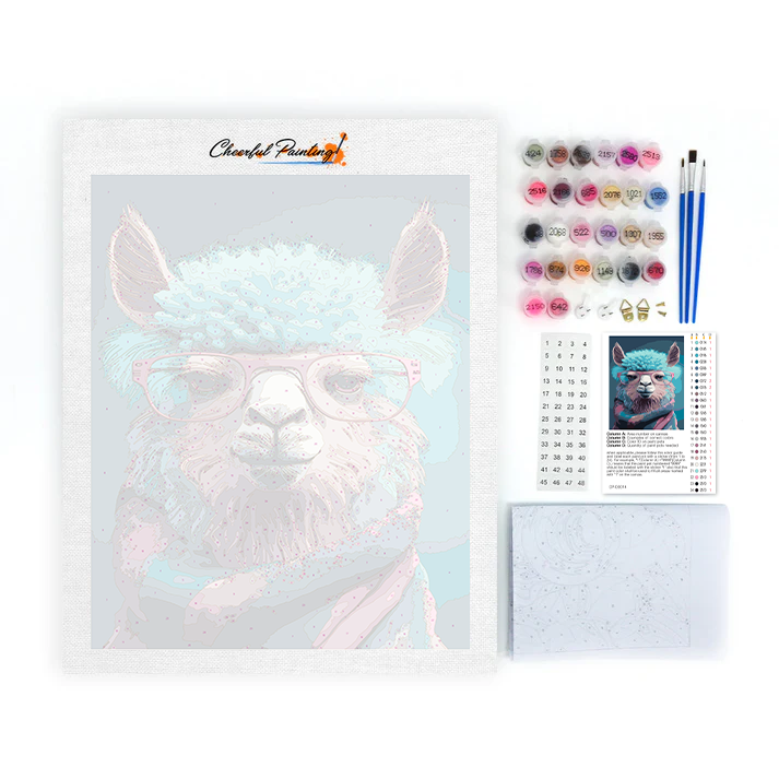 Art de lama mignon - Peinture par numéros