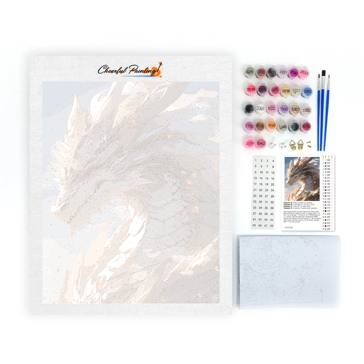 Portrait de dragon - Peinture par numéros