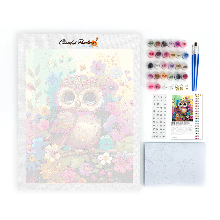 Last Day - Joli bébé hibou moelleux - Peinture par numéros