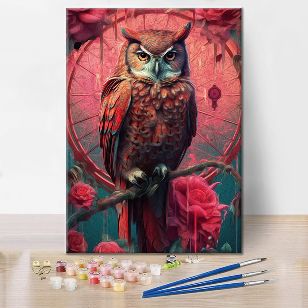 Un hibou - Peinture par numéros