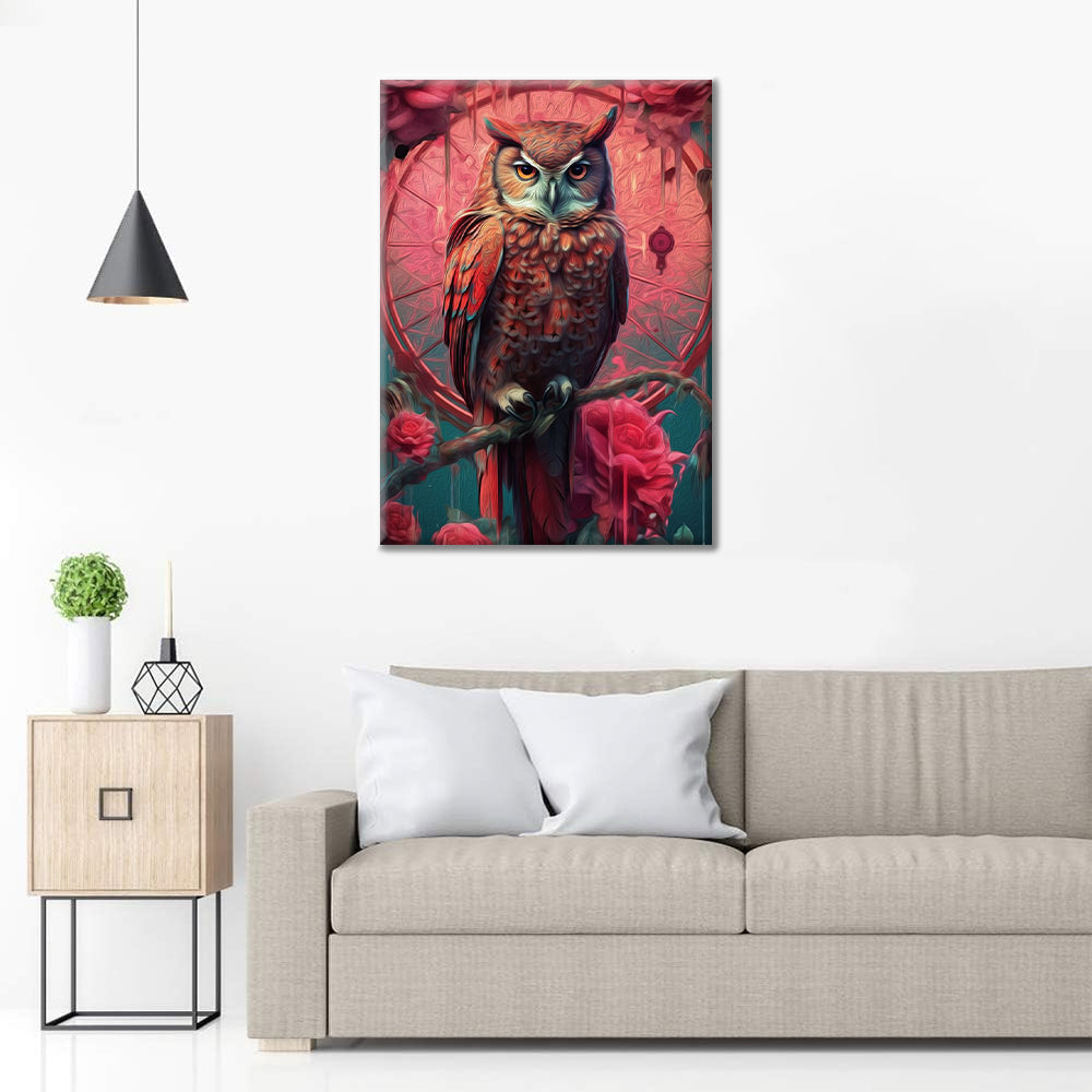 Un hibou - Peinture par numéros