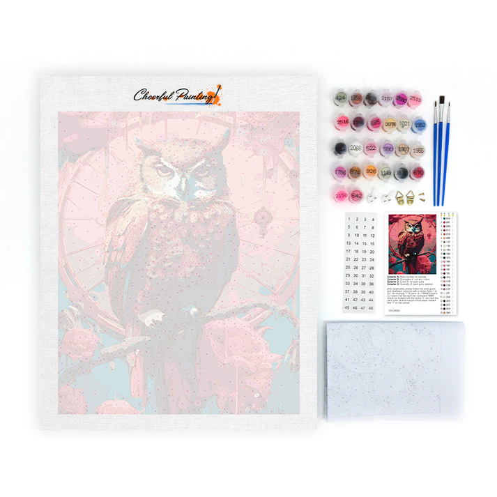 Un hibou - Peinture par numéros