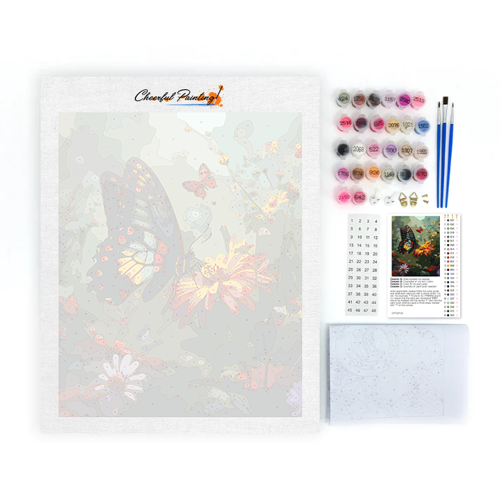 Papillon coloré - Peinture par numéros
