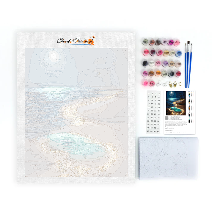 Paysage lunaire - Peinture par numéros