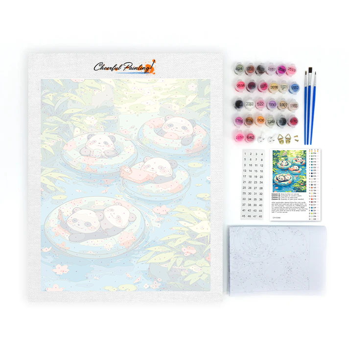 Panda mignon - Peinture par numéros