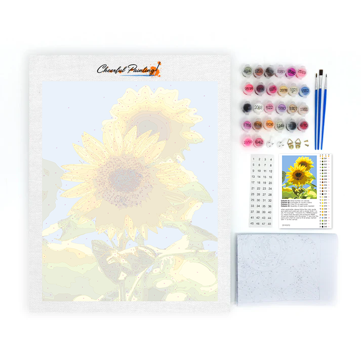 Dernier jour - Un tournesol jaune - Peinture par numéros