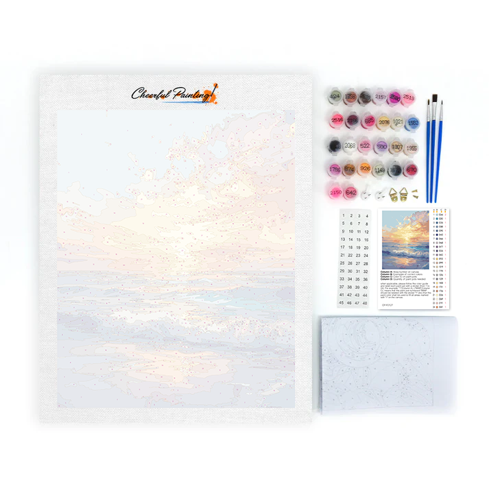 Lever de soleil sur la mer - Peinture par numéros