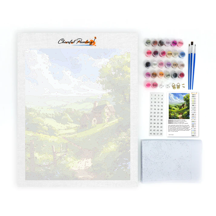 La vie du village - Peinture par numéros