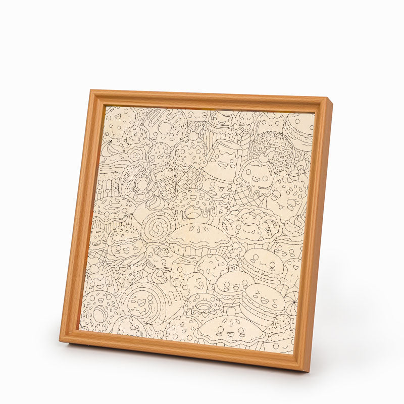 Snack Squad - Wooden Coloring Puzzle