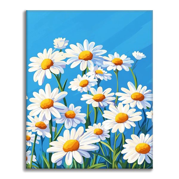 Daisies Under Blue Skies - Paint by Numbers