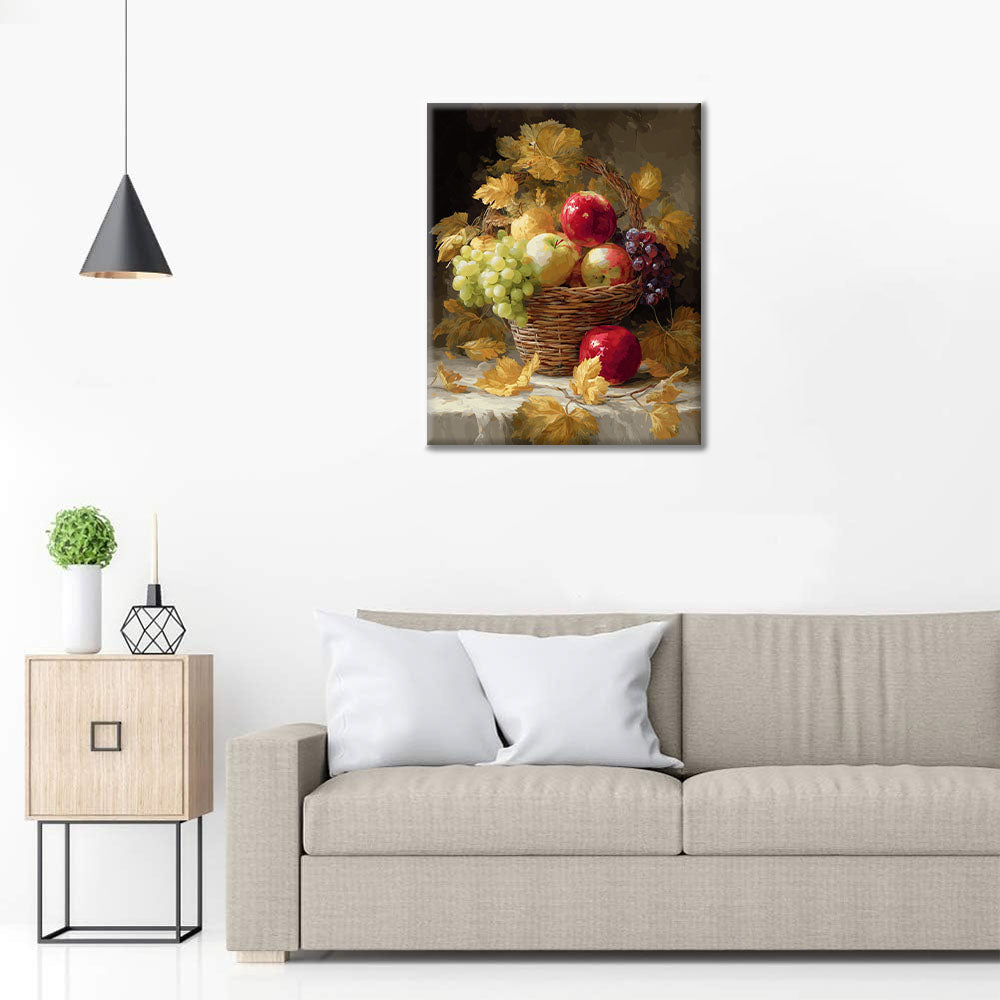 Autumn Fruit Basket - Paint by Numbers