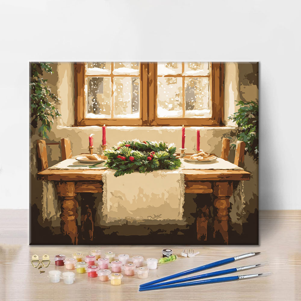 Christmas Dinner Setting - Paint by Numbers