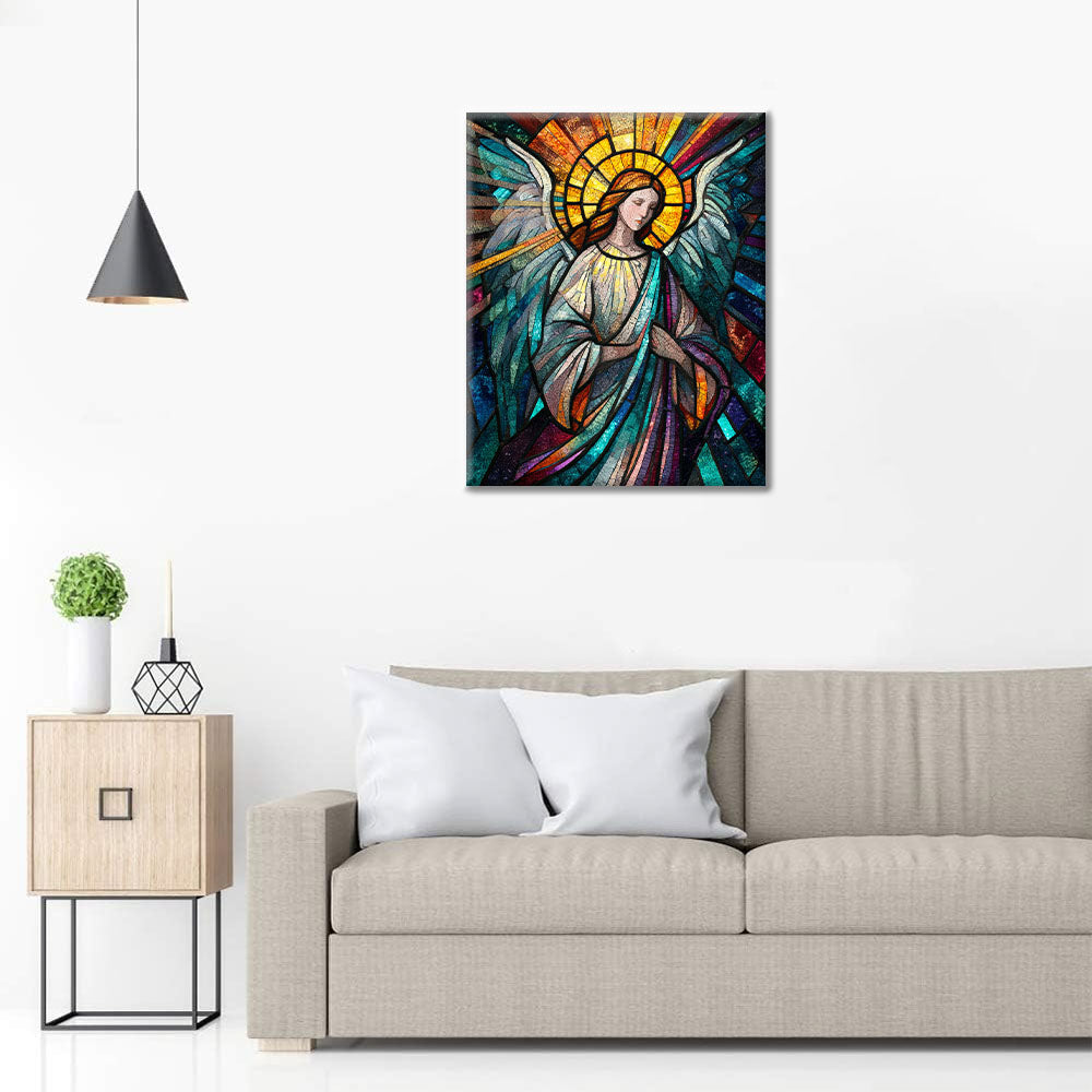 Mosaic Angel - Paint by Numbers