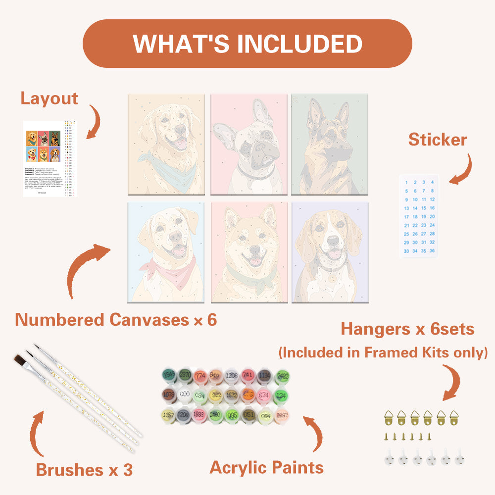 Colorful Dog Portraits
