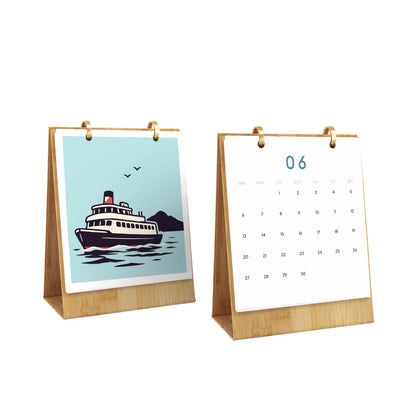 Vintage Travel - 2027 Paint by Numbers Desk Calenda