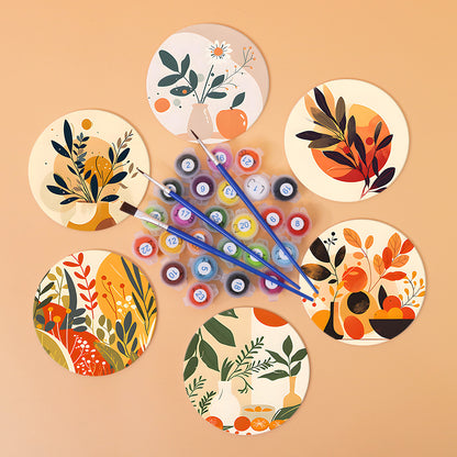 Coasters - Foliage - Paint by Numbers