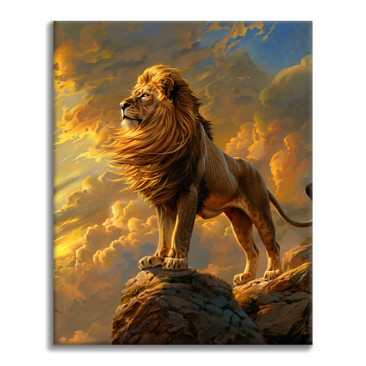 Lion majestueux - Peinture par numéros