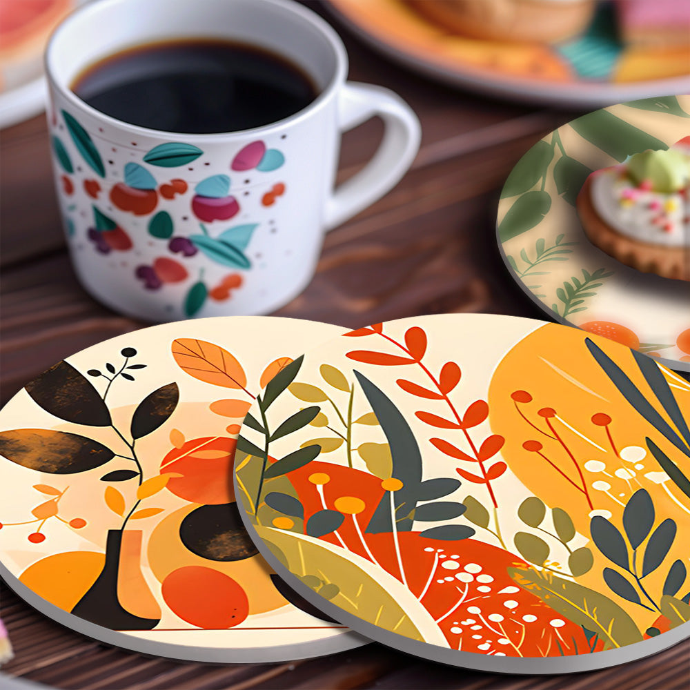 Coasters - Foliage - Paint by Numbers