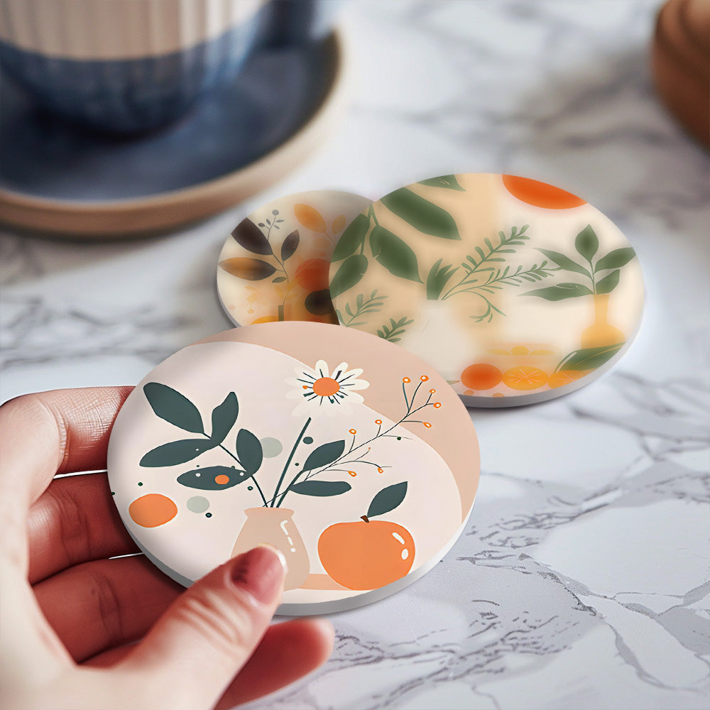 Coasters - Foliage - Paint by Numbers