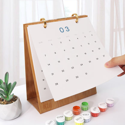 Vintage Travel - 2027 Paint by Numbers Desk Calenda
