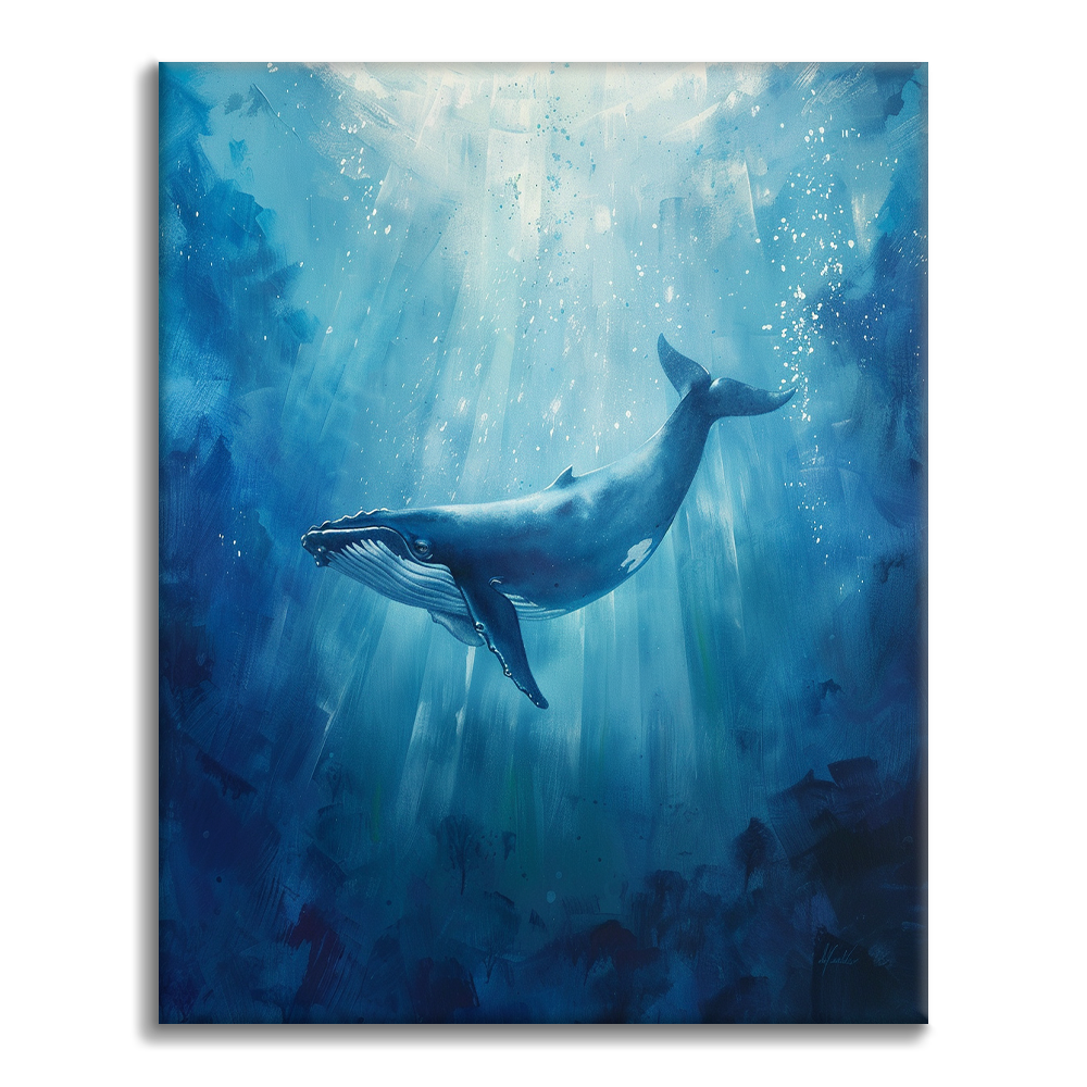 Baleine bleue - Peinture par numéros