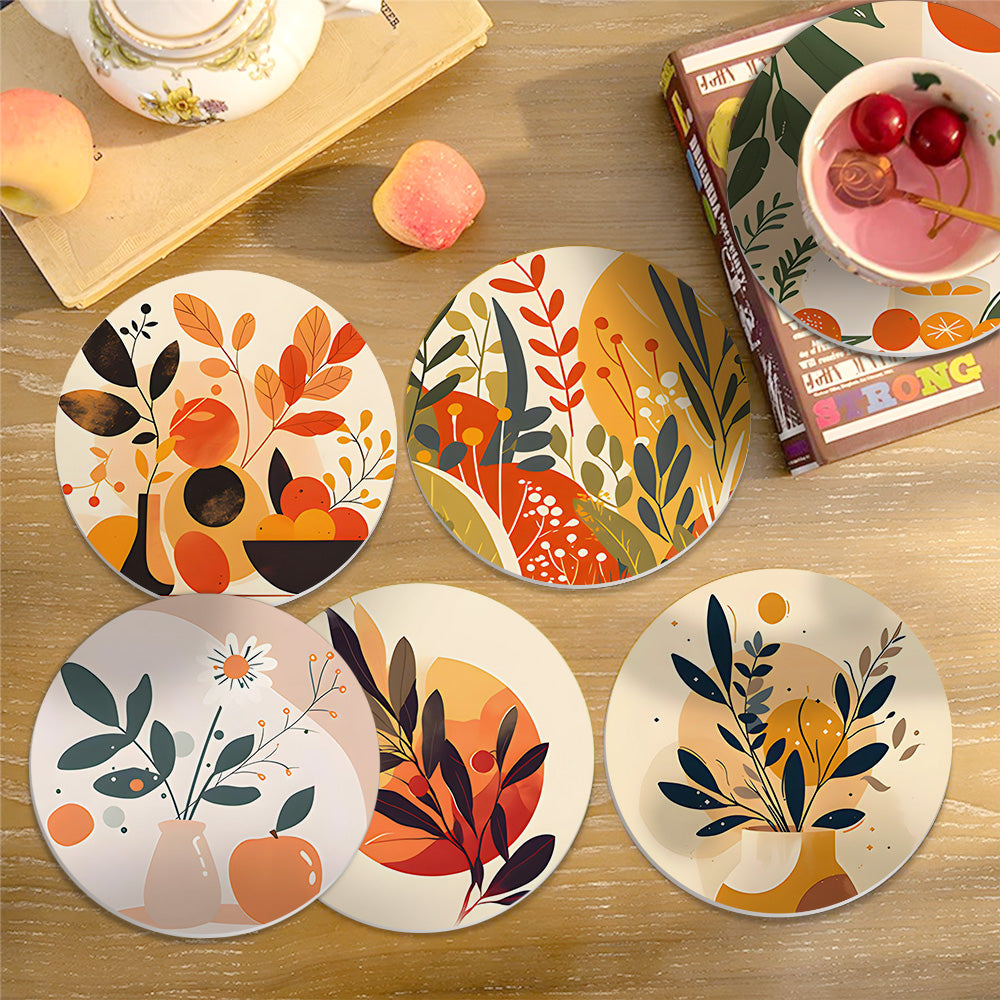 Coasters - Foliage - Paint by Numbers