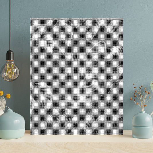 Leaves and Cat - Dot Painting