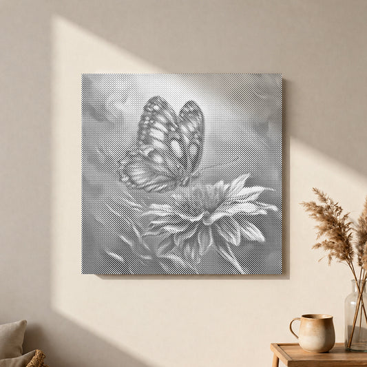 Vibrant Butterfly - Dot Painting