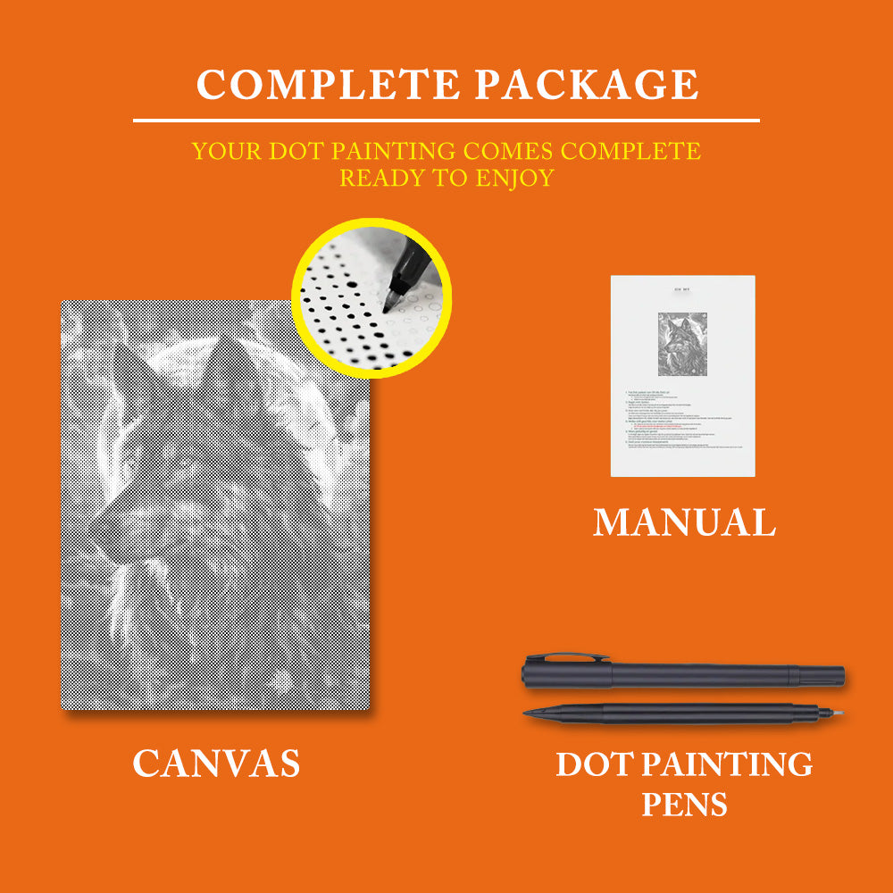 The King of Wolves - Dot Painting