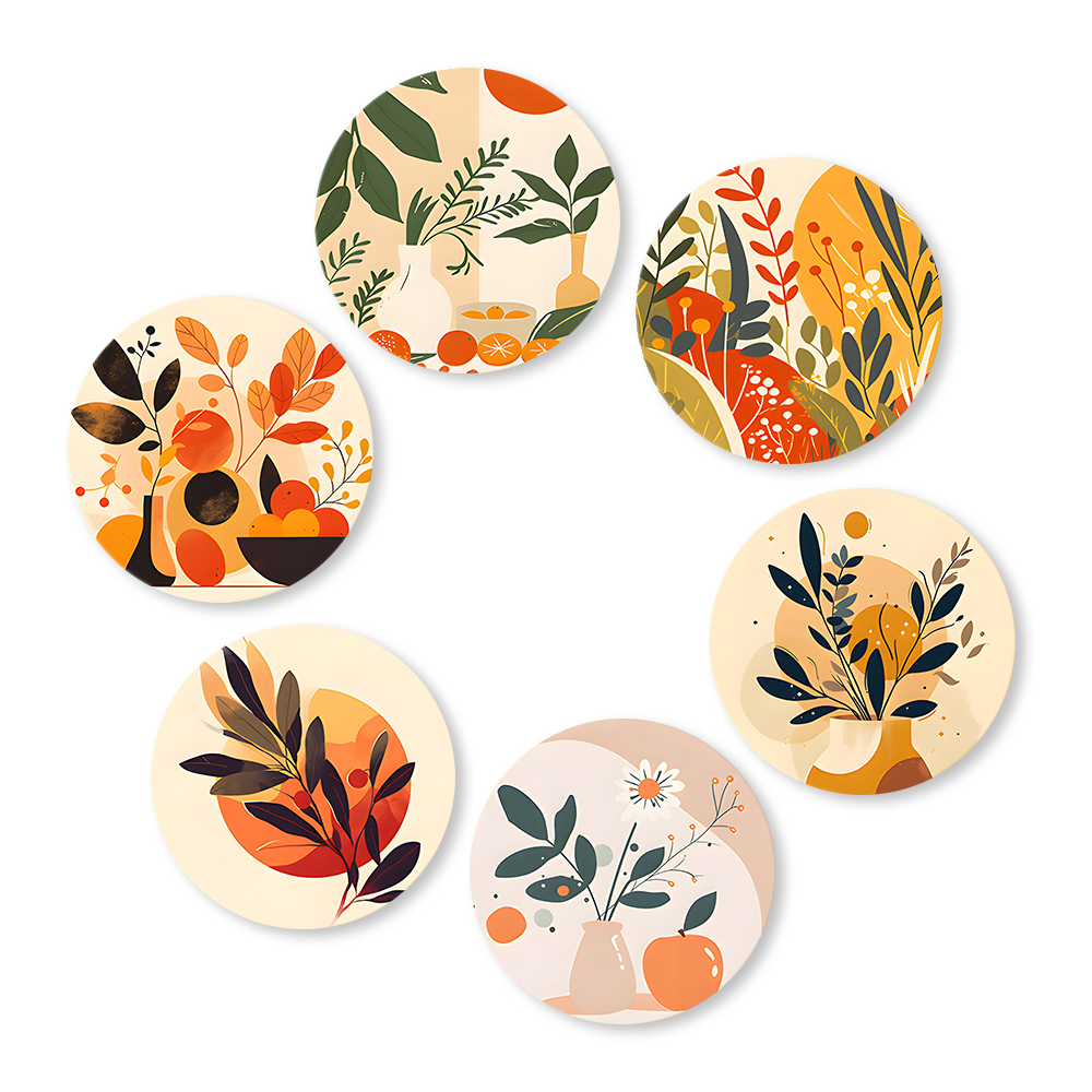 Coasters - Foliage - Paint by Numbers