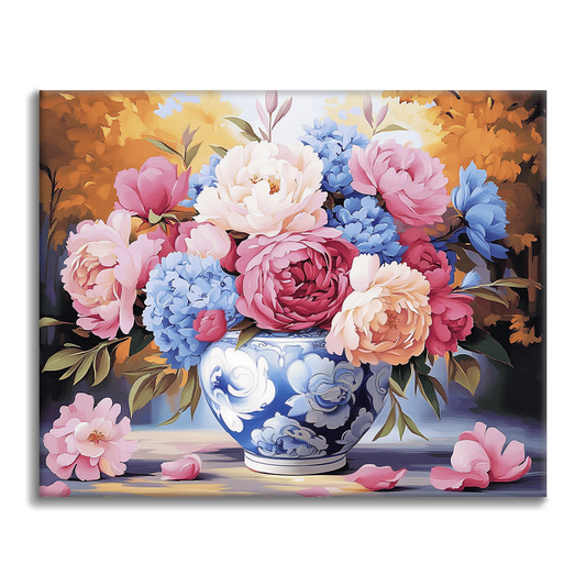 Peony Vase - Paint by Numbers