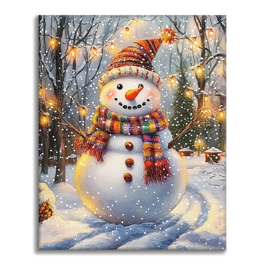 Festive Snowman - Paint by Numbers