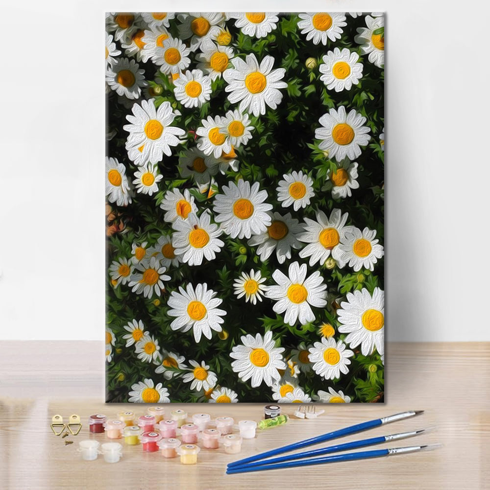 Daisy Cluster Nature Mural - Paint by Numbers