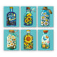 Bottle and flowers (Set of 6)