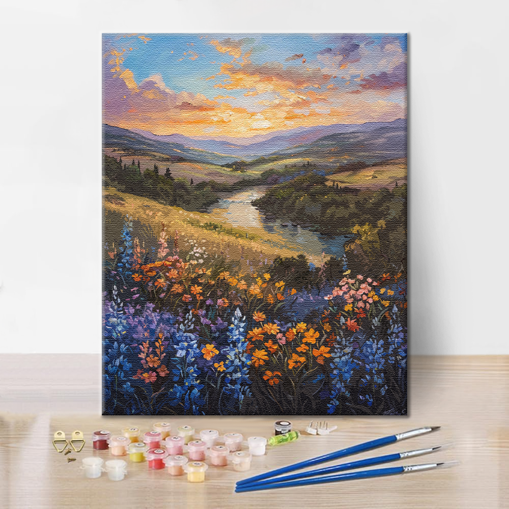 Meadow of Colorful Dreams - Paint by Numbers