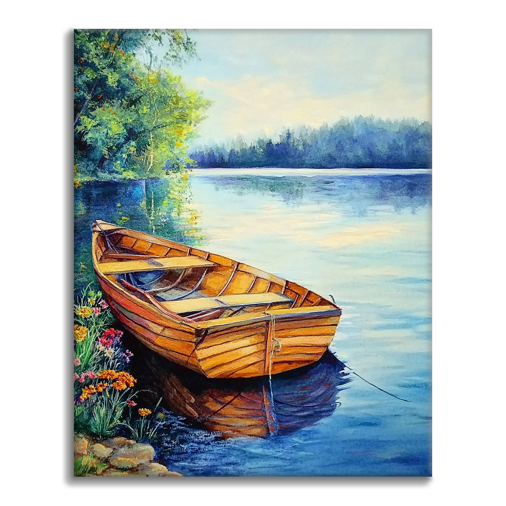 Boats in the Lake - Paint by Numbers